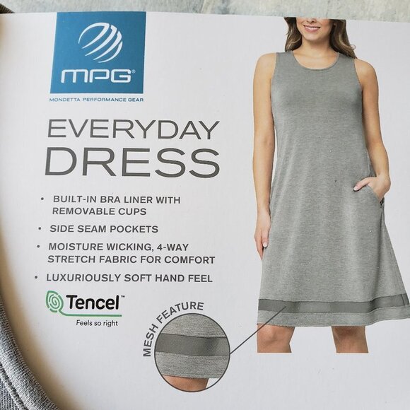 NWT - MPG Performance Ladies' Sleeveless Dress with Built in Bra - Size M - Picture 3 of 4